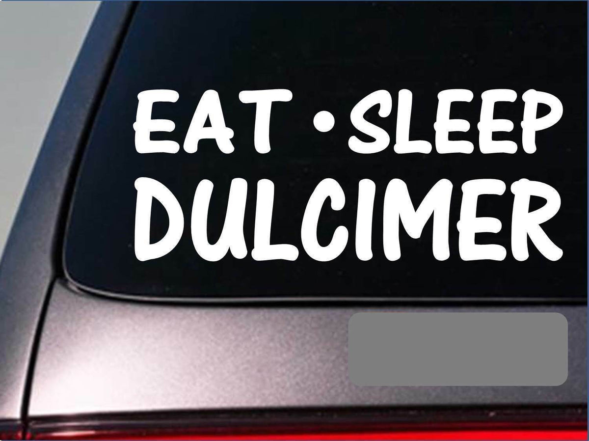 Eat Sleep Dulcimer Vinyl Decal – 8 Inch