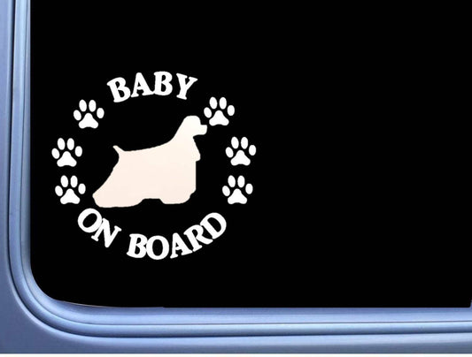 Baby on Board Cocker Spaniel Vinyl Decal – 6 Inch