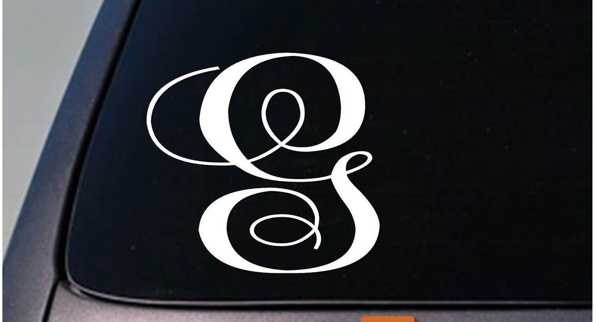 Letter G Monogram Vinyl Decal – 6 Inch