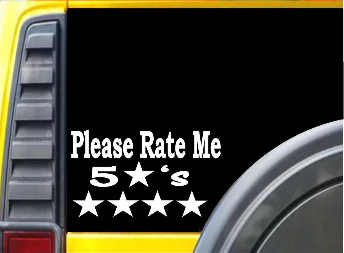 Please Rate Me Vinyl Decal – 8 Inch