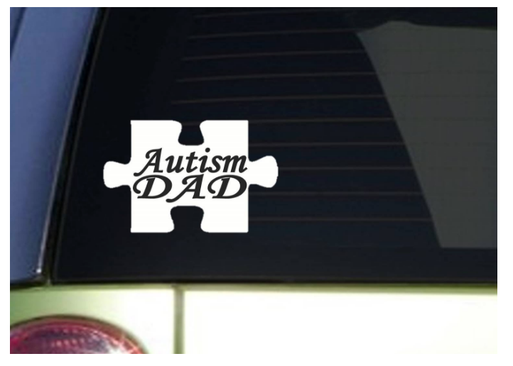 Autism Dad Awareness Speaks Autistic Vinyl Decal – 6 Inch