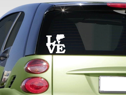 Bass Love Vinyl Decal – 8 Inch