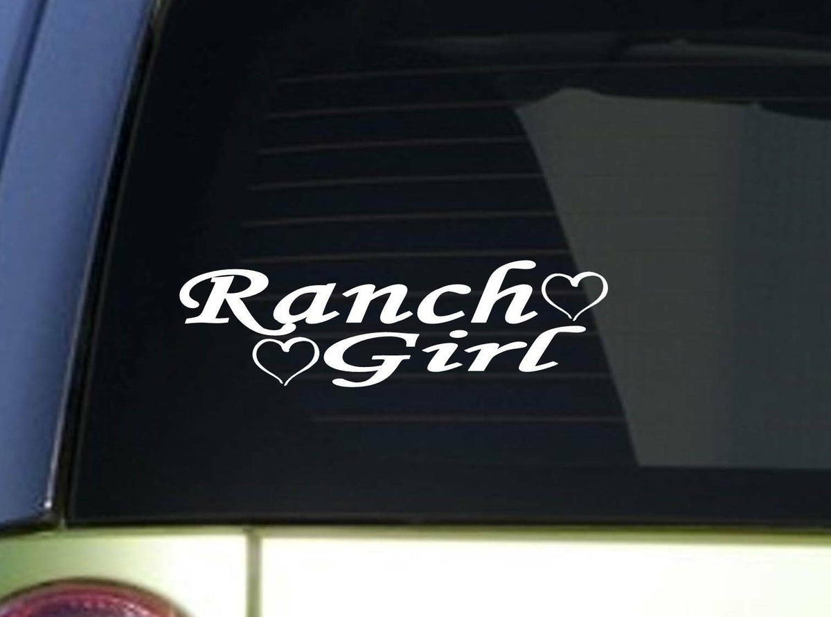 Ranch Girl Wide Vinyl Decal – 8 Inch
