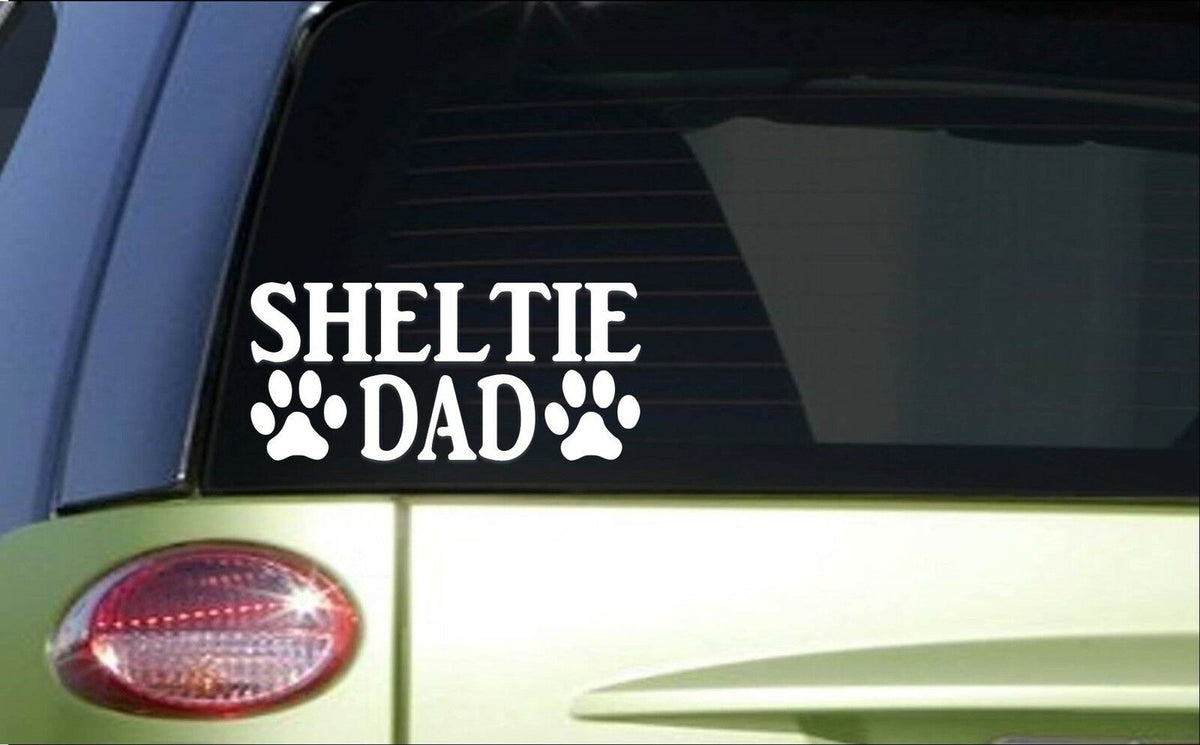 Sheltie Dad Vinyl Decal – 8 Inch