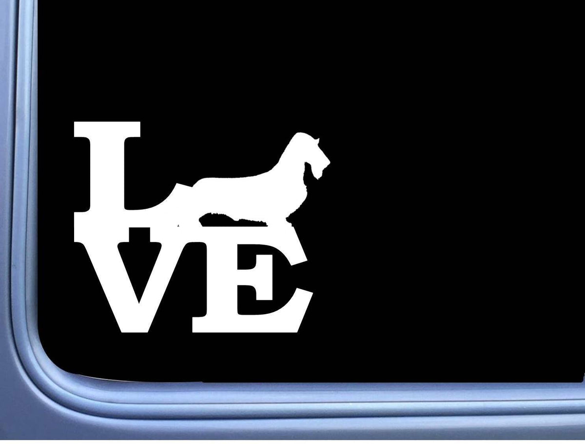 Wirehaired Dachshund Love Vinyl Decal – 6 Inch