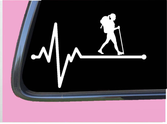 Hiking Girl Lifeline Vinyl Decal – 8 Inch