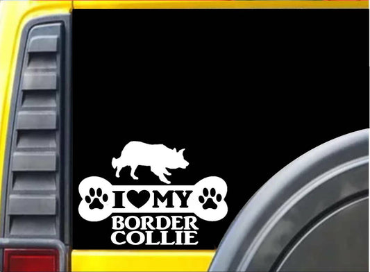 Border Collie Bone Vinyl Decal – 8 Inch