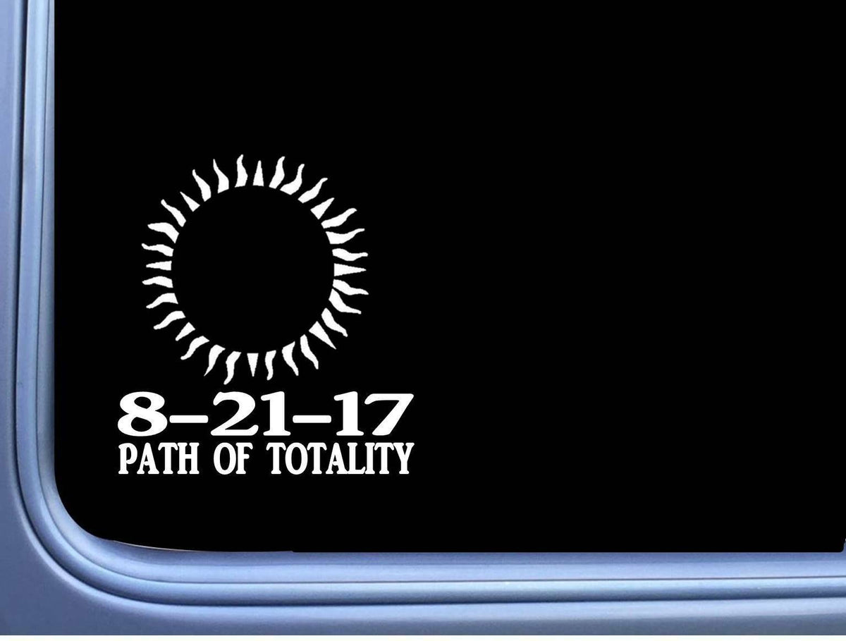 Eclipse Path of Totality Vinyl Decal – 6 Inch