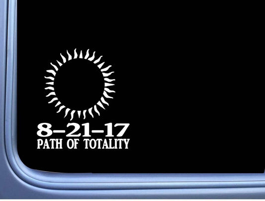 Eclipse Path of Totality Vinyl Decal – 6 Inch