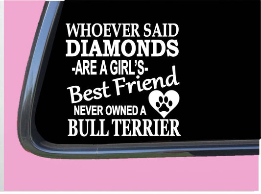 Bull Terrier Diamonds Vinyl Decal – 6 Inch