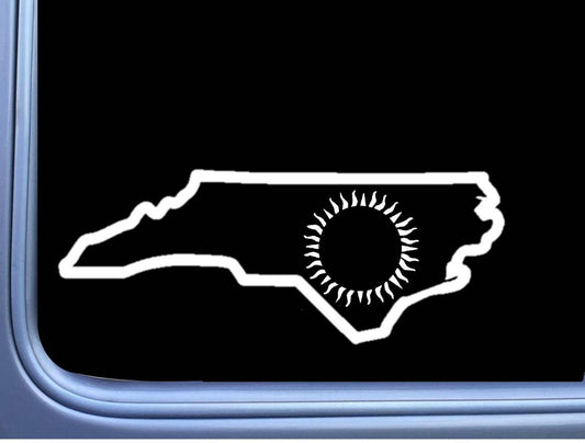 North Carolina Eclipse Path of Totality Vinyl Decal – 8 Inch