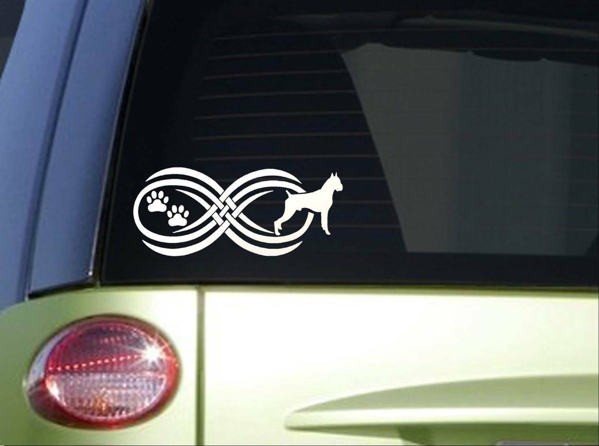 Tribal Boxer Infinity Sitcker Wide Vinyl Decal – 8.5 Inch