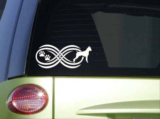 Tribal Boxer Infinity Sitcker Wide Vinyl Decal – 8.5 Inch