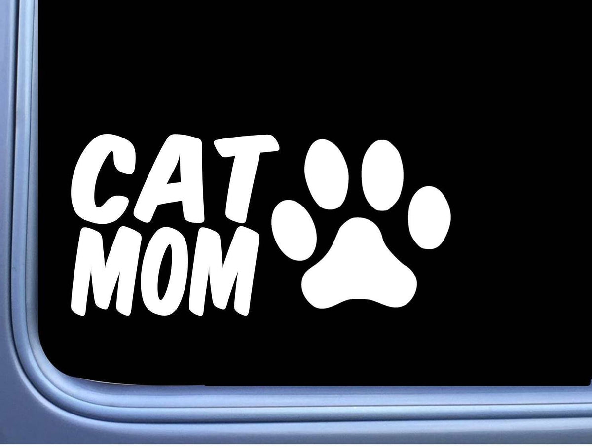 Cat Mom Vinyl Decal – 8 Inch