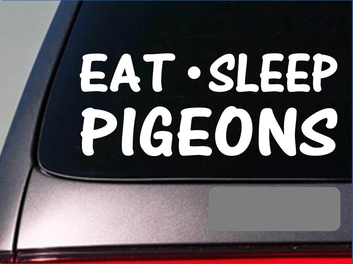 Eat Sleep Pigeons Vinyl Decal – 8 Inch
