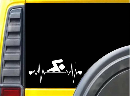 Swimming Lifeline Vinyl Decal – 8 Inch