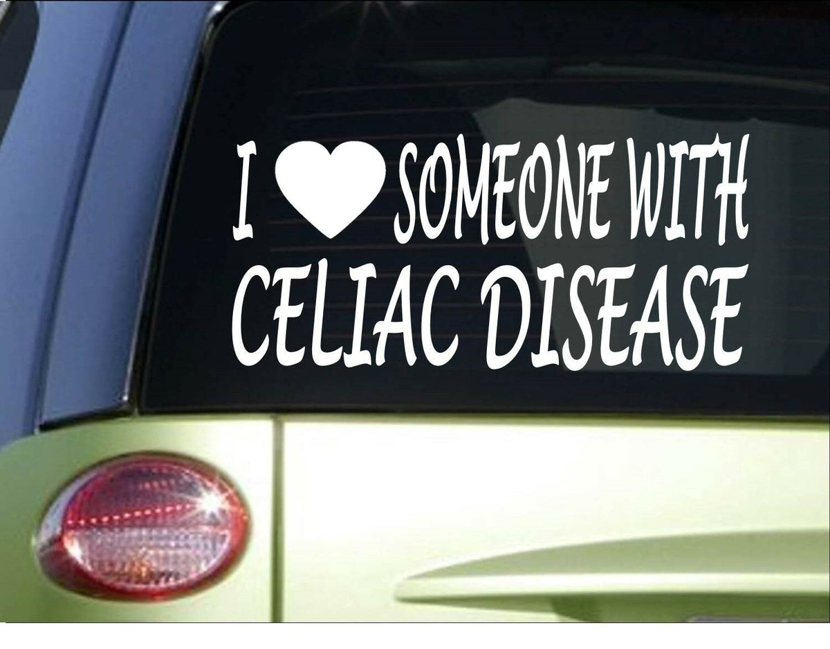 I Love Someone with Celiac Disease Vinyl Decal – 8 Inch