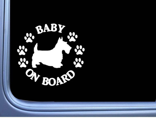 Baby on Board Scottie Vinyl Decal – 6 Inch