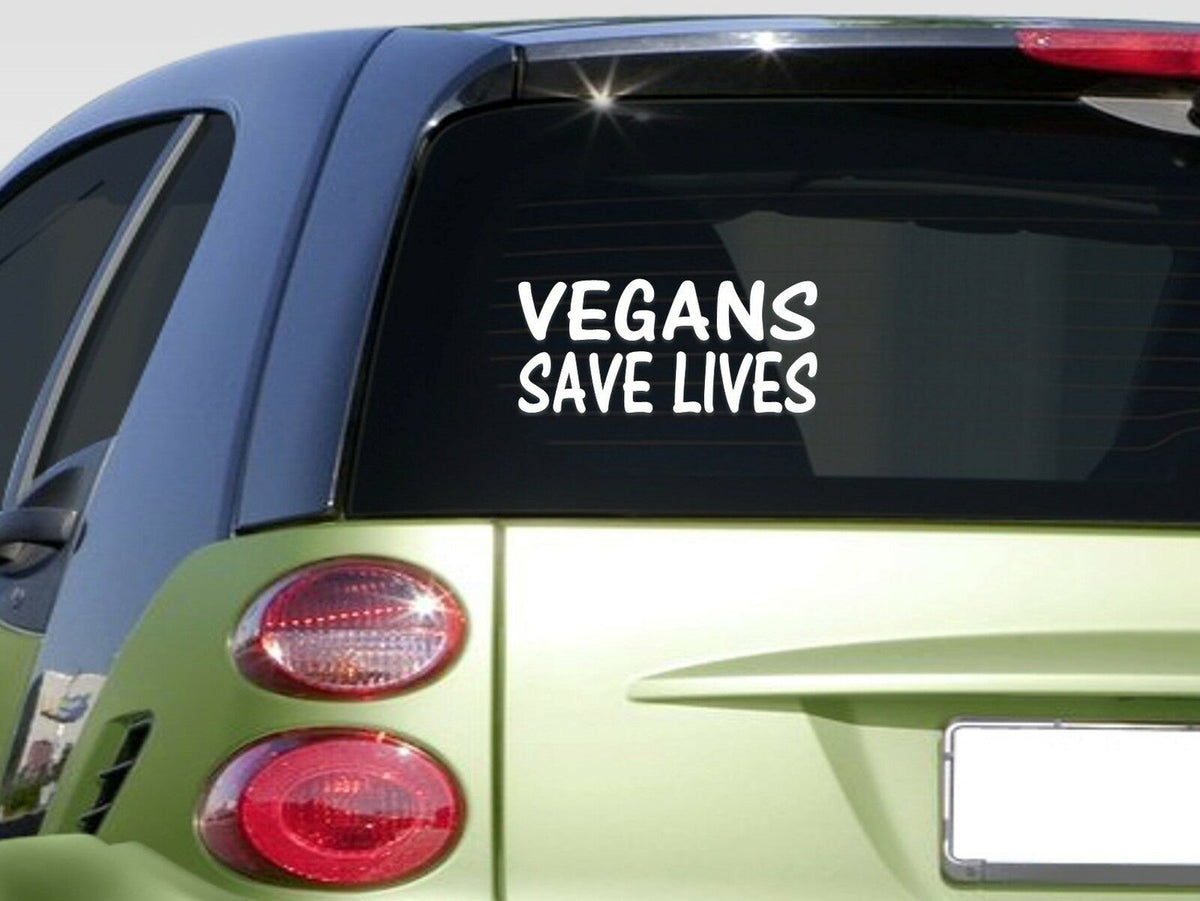 Vegans Save Lives Vinyl Decal – 6 Inch