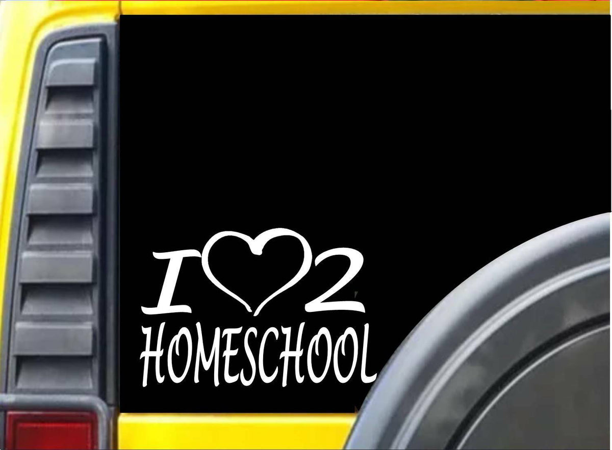 I Heart to Homeschool Vinyl Decal – 6 Inch