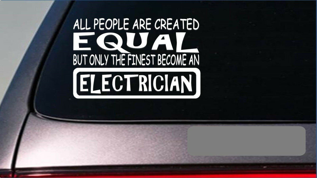 Electrician Equal Vinyl Decal – 8 Inch