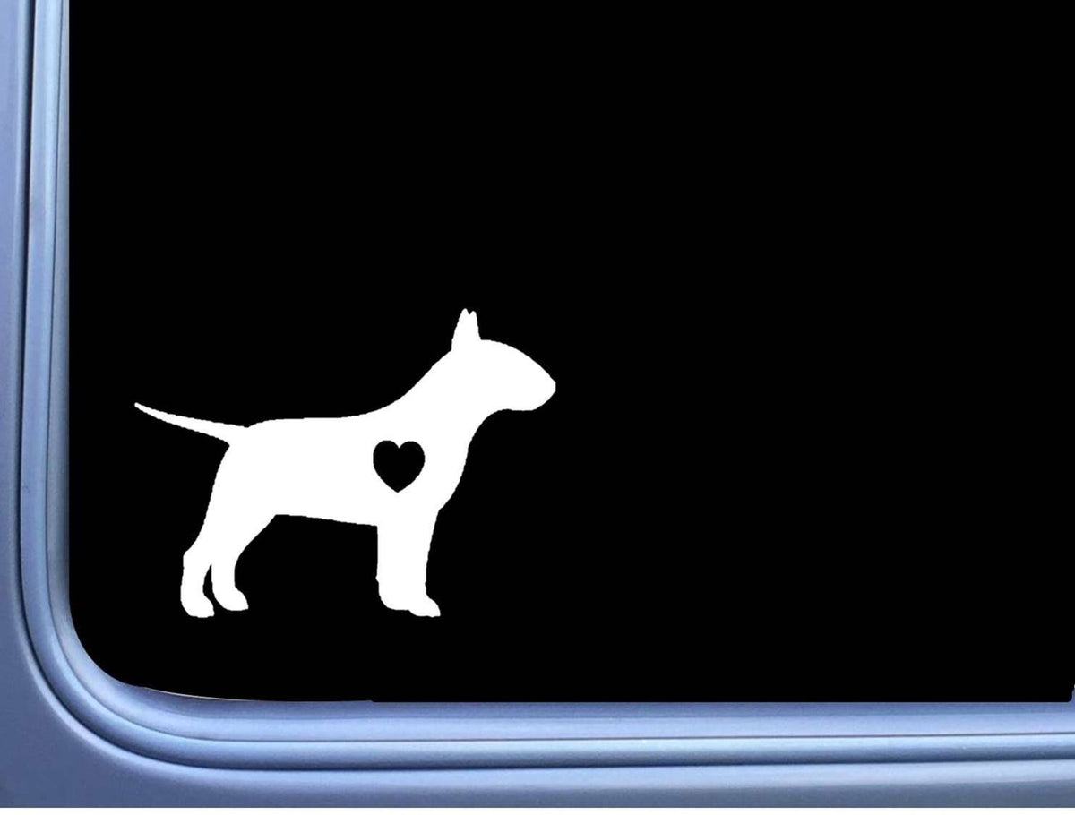 Bull Terrier Lil Heart Vinyl Decal – 6 Inch