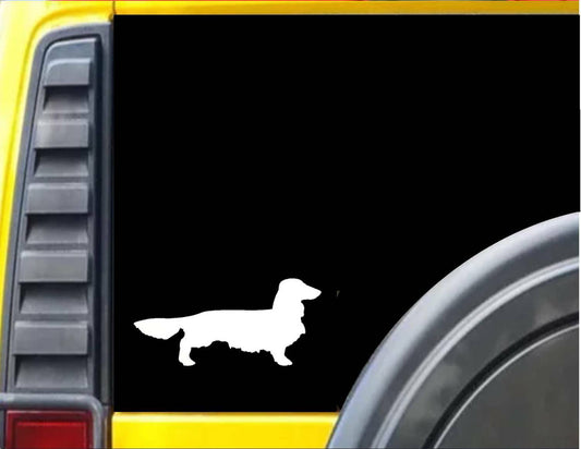 Longhair Dachshund Vinyl Decal – 6 Inch