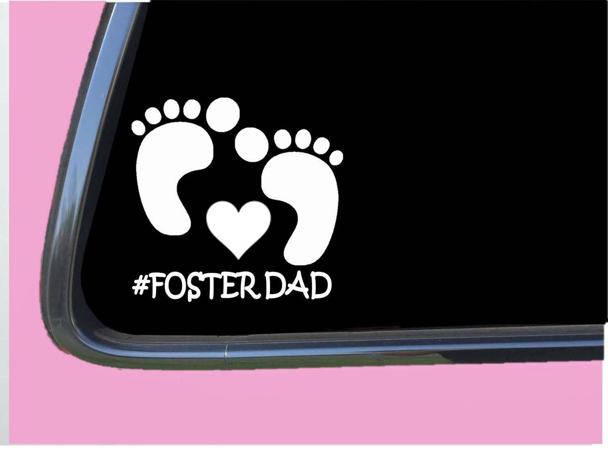 Foster Dad Baby Feet Vinyl Decal – 6 Inch