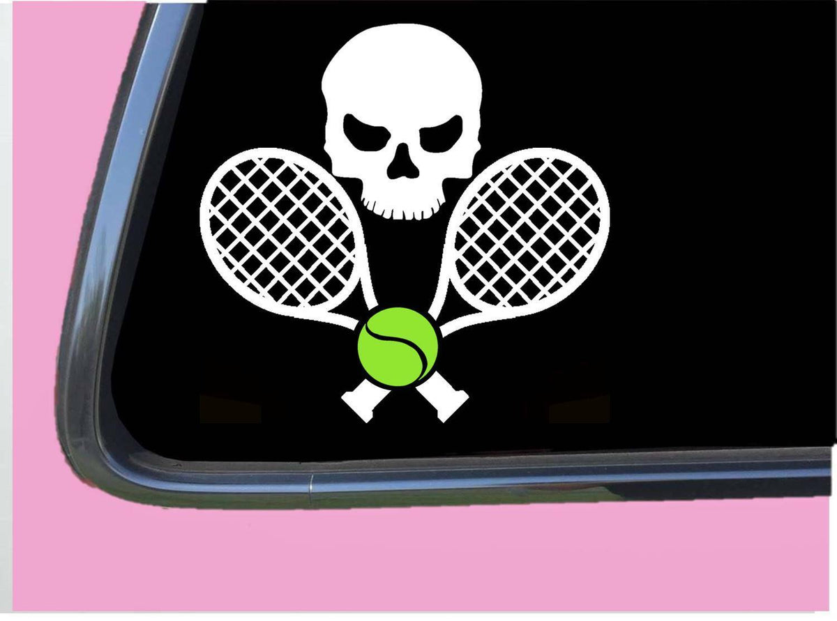 Tennis Skull Boy Vinyl Decal – 6 Inch