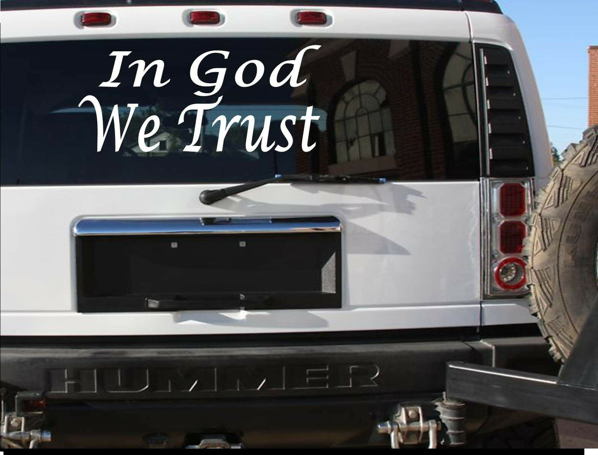 In God We Trust Tea Party Second Amendment Tall Vinyl Decal – 12 Inch