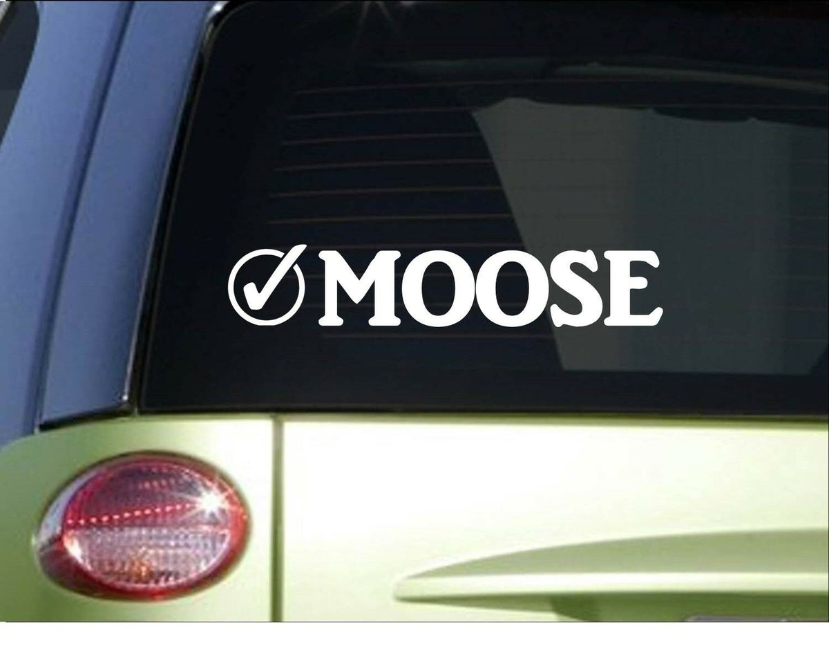 Moose Check Vinyl Decal – 8 Inch