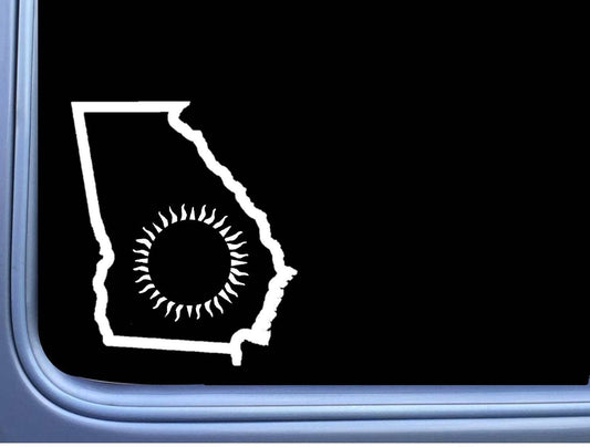 Georgia Eclipse Path of Totality Vinyl Decal – 8 Inch