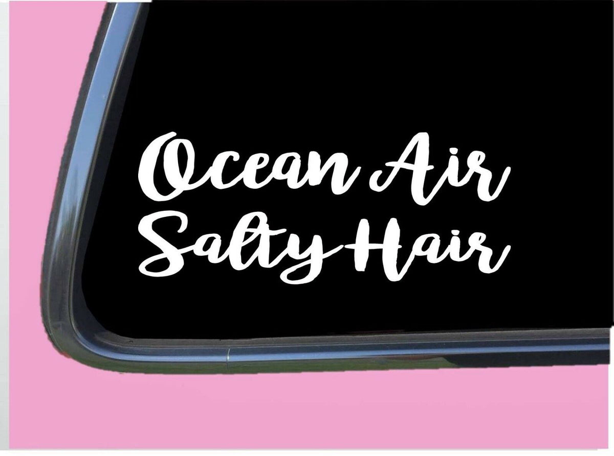 Ocean Air Salty Hair Vinyl Decal – 8 Inch