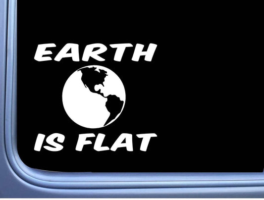 Earth Is Flat Vinyl Decal – 6 Inch