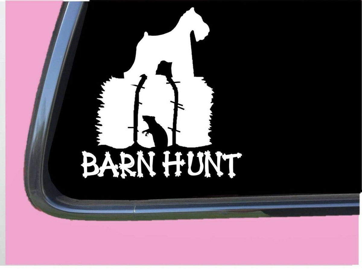 Schnauzer Barn Hunt Vinyl Decal – 6 Inch