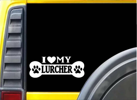 Lurcher Bone Vinyl Decal – 8 Inch
