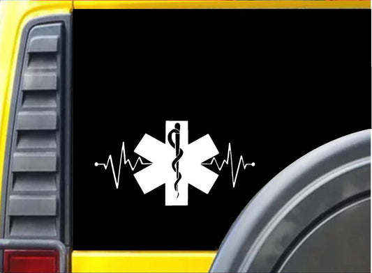 EMT Star of Life Vinyl Decal – 8 Inch