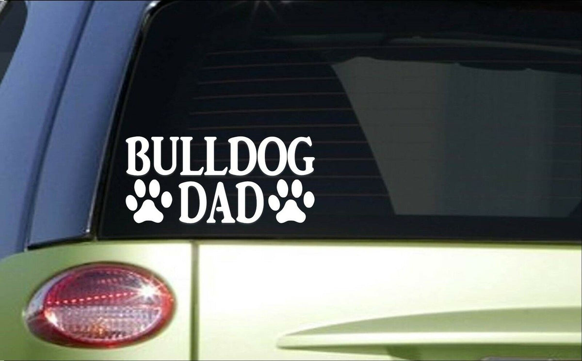 Bulldog Dad Vinyl Decal – 8 Inch