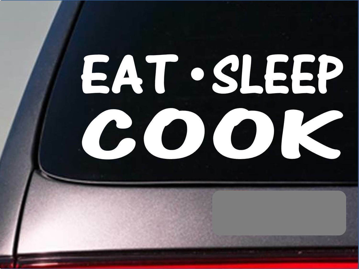 Eat Sleep Cook Vinyl Decal – 8 Inch