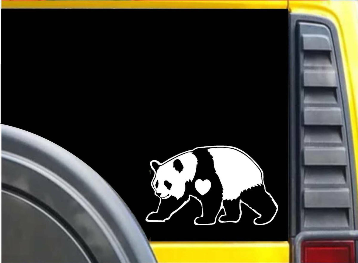 Panda Little Heart Vinyl Decal – 8 Inch