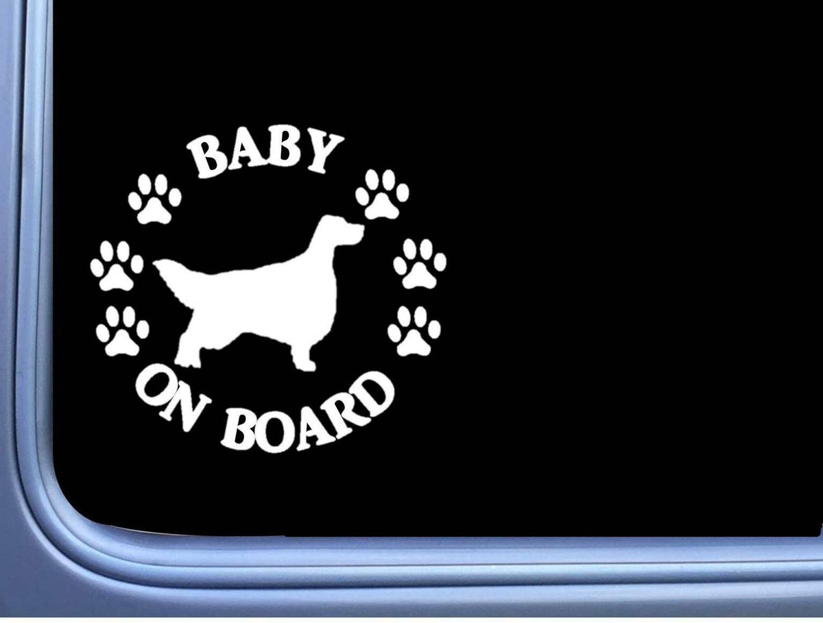 Baby on Board English Setter Vinyl Decal – 6 Inch