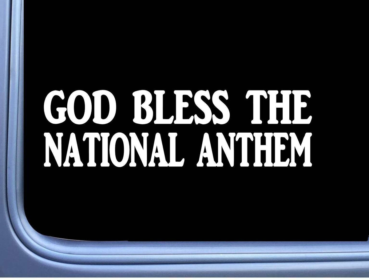 God Bless the National Anthem Vinyl Decal – 8 Inch