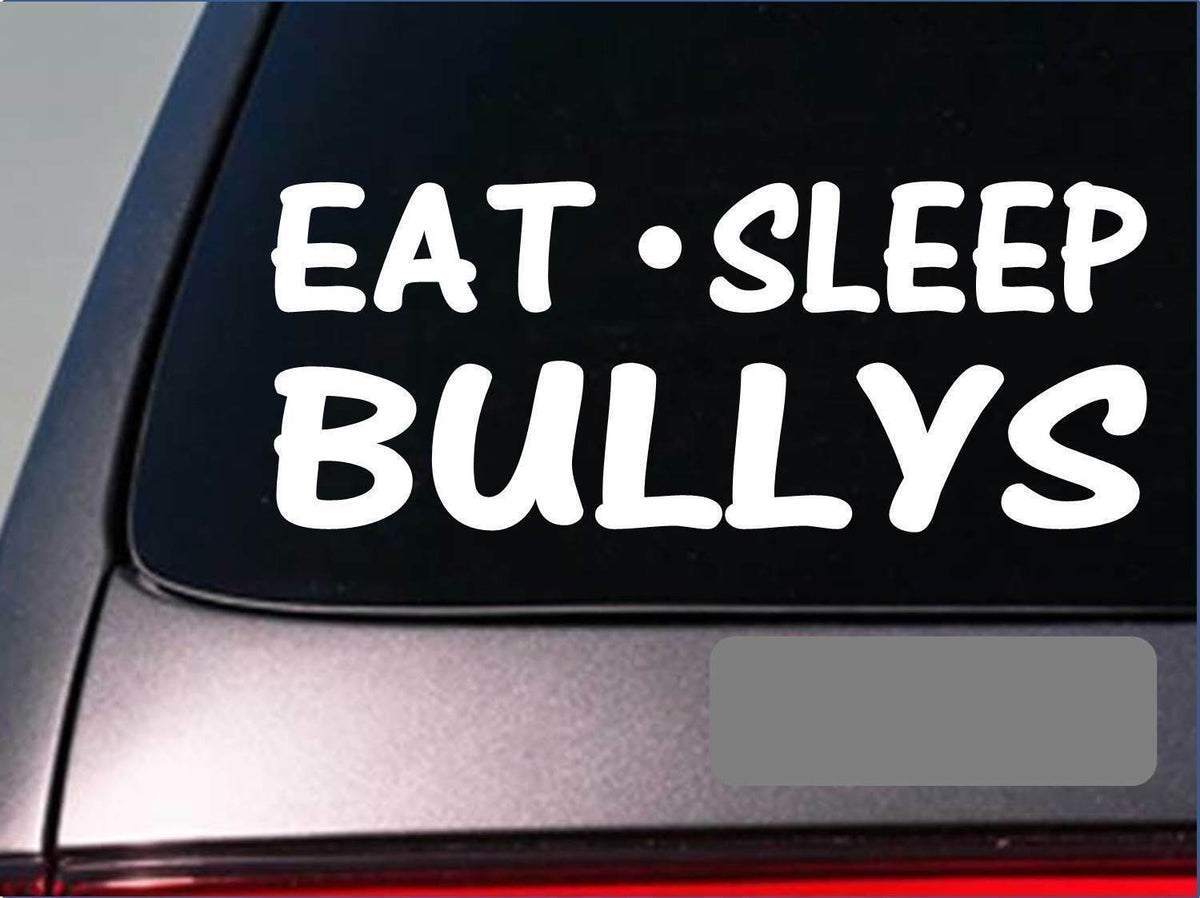 Eat Sleep Bullys Vinyl Decal – 8 Inch