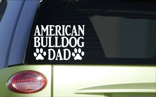 American Bulldog Dad Vinyl Decal – 8 Inch