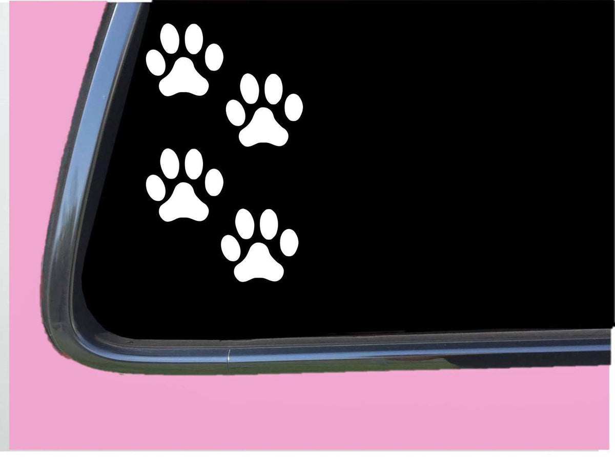 Set of 4 Dog Paws Vinyl Decal – 2 Inch