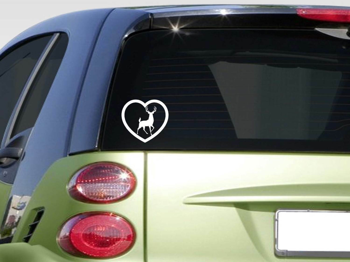 Heart Deer Vinyl Decal