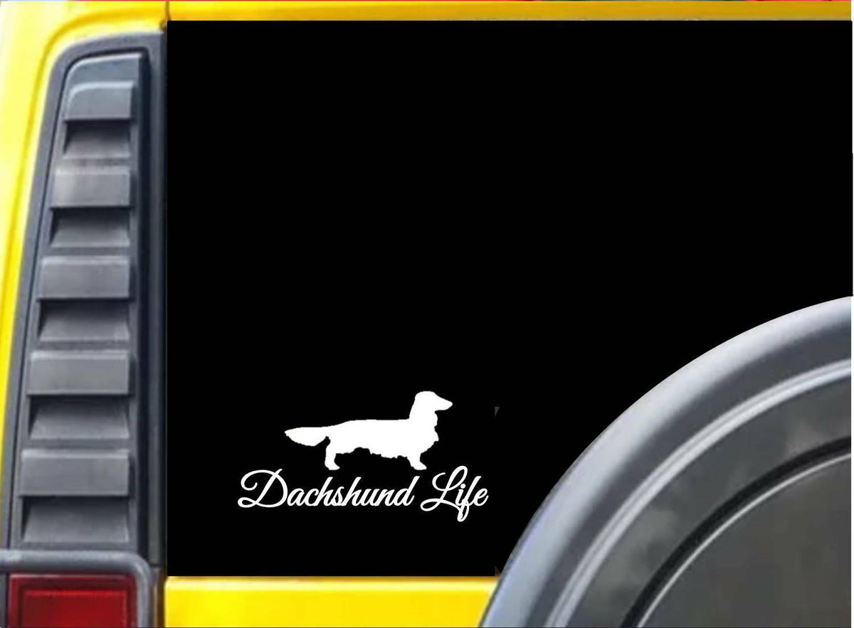 Longhair Dachshund Life Vinyl Decal – 8 Inch