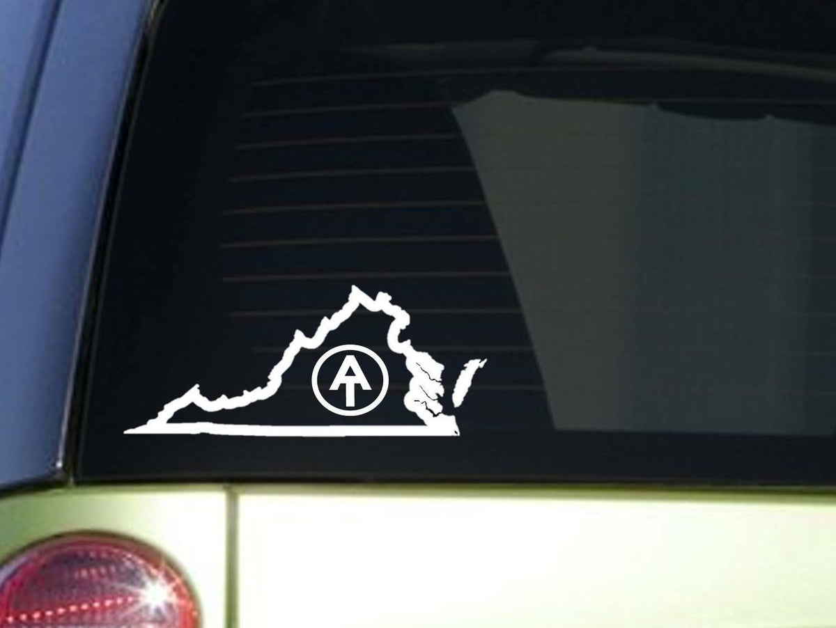 Appalachian Trail Virginia Hiking Vinyl Decal – 8 Inch