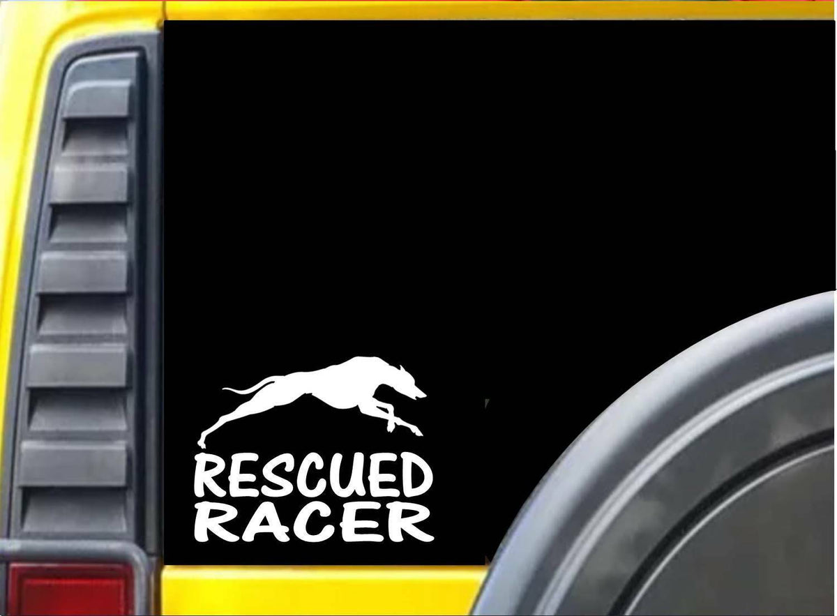 Rescued Racer Vinyl Decal – 8 Inch