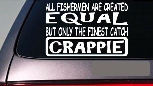 Crappie All People Equal Vinyl Decal – 6 Inch